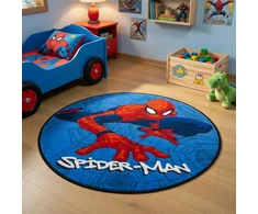 Bez Marki DYWAN DLA DZIECI OKRĄGŁY Mėlynas DYWANIK SPIDERMAN MIĘKKI Z BAJEK