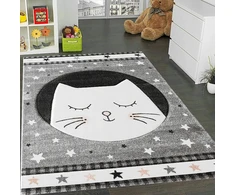 Bez Marki DYWAN DZIECIĘCY 120x180 KOTEK GRUBY 3D DLA DZIECI PILKA KREMOWY