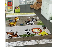 Bez Marki DYWAN DZIECIĘCY 160x230 ZWIERZĘTA ZOO GRUBY FRYZ