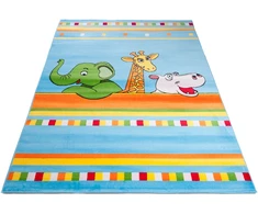 Bez Marki DYWAN FUN KIDS 100x160 DZIECI Słonik Żyrafa 760bl