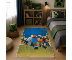 Bez Marki Dywan Minecraft 120x180 Dziecięcy Antypoślizgowy Gamingowy do Pokoju Gracza