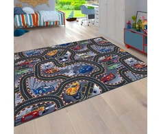 Bez Marki DYWAN ULICE MIASTO Auta Cars 160x200 pilka popiel