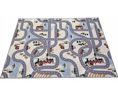Bez Marki Dywan vaikams SCANROAD MIASTO AUTA BUDYNKI DO ZABAWY 160x230