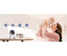 Bez Marki Elektroninis kūdikio monitorius su 2K kamera 4 colių WiFi monitoriaus verksmo aptikimo termometras