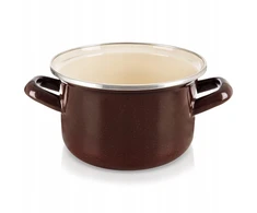 Bez Marki Emaliuotas puodas tradiciniam maisto ruošimui, dujų indukcija, 16 cm, 1,4L