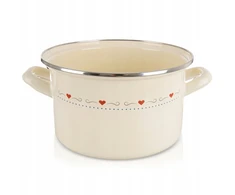Bez Marki Emaliuotas puodas tradiciniam maisto ruošimui, dujų indukcija, 22 cm, 4L