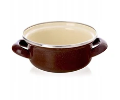 Bez Marki Emaliuotas puodas tradiciniam maisto ruošimui, dujų indukcija, 14 cm, 600 ml