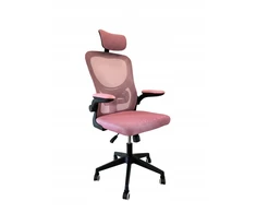 Bez Marki ERGONOMICZNY FOTEL BIUROWY SUKAMASIS MIKROSIATKA FIBI ROŽINĖ- JUODA