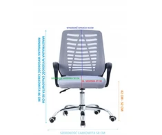 Bez Marki ERGONOMICZNY FOTEL SUKAMASIS Kėdė BIUROWE NEST PILKA