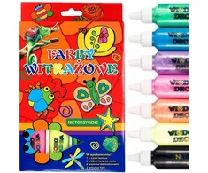 Bez Marki FARBY WIITRAŻOWE 6 kolorów x 22ml do MALOWANIA SZYB Titanum WYSOKA JAKOŚĆ