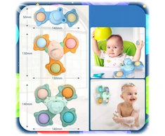 Bez Marki FIDGET SPINNER SU SIURBUČIU JUTIMU ŽAISLAIS 3 VONĖLIŲ VONIA VAIKAMS