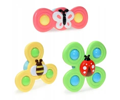 Bez Marki FIDGET SPINNER SU SIURBUČIU TAURĖLIU JUTIKLIU RATTLE ŽAISLŲ RINKINYS iš 3
