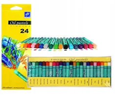 Bez Marki Firster PASTELE OLEJNE 24 kolory OKRĄGŁE Kredki MOKRE Szkolne 9 x 65 mm