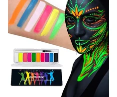 Bez Marki Fluorescencinės dažų rinkinys veidui ir kūnui, 10 spalvų