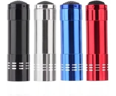 Bez Marki GALINGAS LED MINI ALUMINIUMINIS BLYBINĖLIS VANDENIUI ATSPIRUS KIŠENINIS RAKTŲ PAKAKAS 9xLED