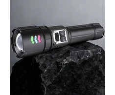 Bez Marki GALINGAS taktinis LED žibintuvėlis, Įkraunamas ZOOM+UV PAIEŠKA 2 viename, DOVANAI
