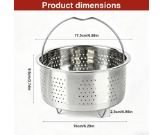 Garų puodas Bez Marki GARAVIMO Įdėklas 17X9CM NERŪDIJAJOJO PLIENO ATVARUS UNIVERSALUS