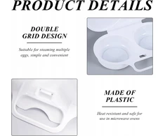 Bez Marki GARO KIAUŠINIŲ FORMĖS MIKROBANGAMS SU dangteliu, 4 VIENŲ RINKINYS, PLASTIKAS