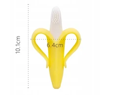 Bez Marki Geltona ortodontinė logopedinė silikoninė 3D banano formos dantukas