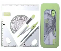 Bez Marki Geometrijos rinkinys su priedais: pieštukas, liniuotė, kampainis, 8in1