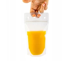 Bez Marki Gėrimų maišeliai, skaidrūs, užsegami užtrauktuku, 10 vnt, 500 ml