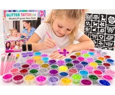 Bez Marki GLITTER TATTUOS ŠABLONŲ PAKUOTĖ