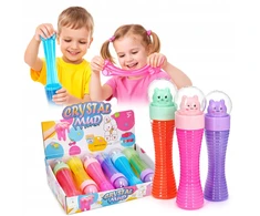 Bez Marki GLUTEK SLIME CRYSTAL MUD Z BROKATEM MIŚ MIX 6 SZT