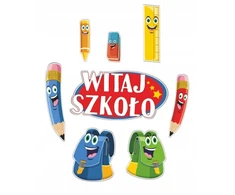 Bez Marki HELLO SCHOOL dekoracija - 1 raštas (vienpusis)