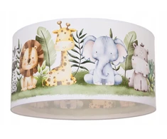 Bez Marki HEXE KIDS Lampa sufitowa dziecięca JUNGLE 1 x 60W balta H0961