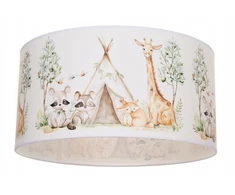 Bez Marki HEXE KIDS Lampa sufitowa dziecięca TIPI 1 x 60W balta H0958