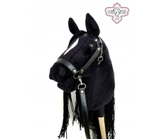 Bez Marki Hobby Horse Ikar didelis rinkinys (arklys ant lazdos) + juodos kamanos + vadelės + obuolys