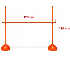 Bez Marki Hobby Horse kliučių takelis 120cm, reguliuojamas treniruočių takelis