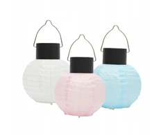 Bez Marki Home MX205 lampion solarny, komplektas 3 vnt., 1 ciepłobiała dioda LED