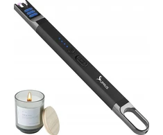 Bez Marki ILGAS USB ELEKTRINIS žiebtuvėlis, BEDEGIS, ATSPIRANT VĖJO LED