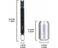 Bez Marki ILGAS USB ELEKTRINIS žiebtuvėlis, BEDEGIS, ATSPIRANT VĖJO LED