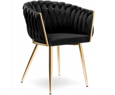 Bez Marki IMPERIA fotelis svetainei, juodas veliūras, GLAMOUR LOFT, 1 vnt.
