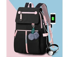 Bez Marki JAUNIMO MOKYKLĖS KUPRINĖ PAAUGLIŲ USB RINKINYS Juodas, 4-6 kl