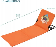 Bez Marki JEMIDI sulankstomas paplūdimio kilimėlis su atlošu – 47 x 145 cm kilimėlis su atlošu ir gultu