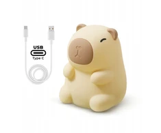 Bez Marki KAPIBARA MIĘKKA Naktinė lempa DLA DZIECI LED RGB USB KOLOROWA SILIKONOWA