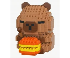 Bez Marki Kapibaros blokeliai su mėsainiu 360 vnt. CAPYBARA statybiniai blokeliai