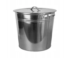 Bez Marki KATILAS, CINKUOTAS METALINIS PUODAS, 32L, Dangtis + Įdėklas