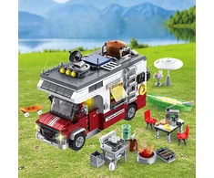 Bez Marki KEMPERIŲ STATYBINIAI BLOKAI 880 HOIDAY CAMPER CITY CREATOR VAIKŲ DIENA