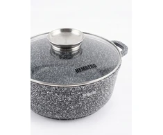 Bez Marki Keraminis marmurinis puodas 6,5L 28cm su dangteliu + Aroma Knob HEMBERG
