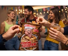 Bez Marki Keto Crisps BBQ kepsninės kiaulienos odelės 67% baltymų 100g iš Vokietijos