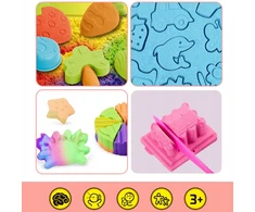 Bez Marki Kinetic Sand 500g Formelių rinkinys Vaisiai Daržovės Sensorinis smėlis