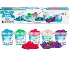 Bez Marki Kinetinio smėlio rinkinys 750 g GENIO KIDS + kinetinės smėlio formos