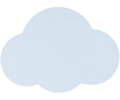 Bez Marki KINKIET LAMPA ŚCIENNA TK LIGHTING CLOUD 4966 CHMURKA mėlyna DLA CHŁOPCA