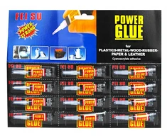 Bez Marki KLEJ SUPER POWER GLUE SZYBKOSCHNĄCY MOCNY UNIWERSALNY 12 SZTUK