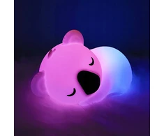Bez Marki KOALA Naktinė lempa DLA DZIECI LED RGB SILIKONOWA akumuliatorius USB