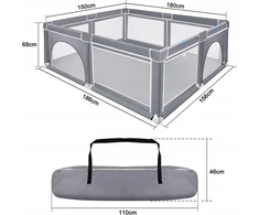 Bez Marki KOJEC DLA DZIECKA DZIECI XXL 180X150X68 BABYPLAYEN